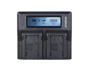 Andoer NP-FZ100 Dual Channel LCD Camera Battery Charger for Sony A7III A9 A7RIII A7SIII