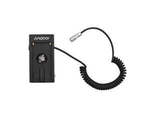 Andoer Blackmagic Cinema Camera BMPCC 4K Power Supply Mount Plate Adapter with Spring Cable for Sony NP-F970 F750 F550 Battery