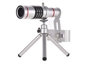 18X Optical Zoom Mobile Phone Telephoto Lens with Tripod for iPhone Samsung HTC Nokia Sony Silver 18X Optical Zoom Mobile Phone Telephoto Lens with Tripod for iPhone Samsung HTC Nokia Sony Silver