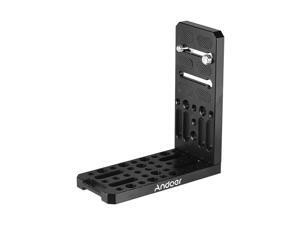 Andoer Universal Camera L-Shape Bracket Plate Holder 1/4 & 3/8 Inch Screw Mount Aluminium Alloy Bracket for Vertical Video Recording for Canon Sony Nikon Cameras DSLR Tripod Accessory Andoer Universal Camera L-Shape Bracket Plate Holder 1/4 & 3/8 Inch Screw Mount Aluminium Alloy Bracket for Vertical Video Recording for Canon Sony Nikon Cameras DSLR Tripod Accessory