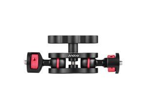 Andoer Multi-functional Aluminium Alloy Articulating Ball Head Arm Mount Clamp Adapter CNC Processing Manufacturing with Double Ballheads 360° Rotating 1/4 Inch Screw for Camera Monitor LED Video Andoer Multi-functional Aluminium Alloy Articulating Ball Head Arm Mount Clamp Adapter CNC Processing Manufacturing with Double Ballheads 360° Rotating 1/4 Inch Screw for Camera Monitor LED Video