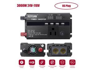 Car Inverter 3000W 4000W 5000W 12V/24V 110/220V DC to AC Power Inverter Dual Led Display Modified Sine Wave Power Voltage Transformer Converter Car Inverter 3000W 4000W 5000W 12V/24V 110/220V DC to AC Power Inverter Dual Led Display Modified Sine Wave Power Voltage Transformer Converter