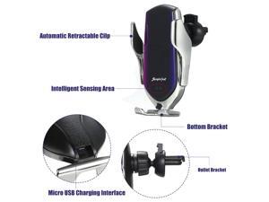Car Charger Intelligent Auto-Sensing Clamping Fast Charging 360 Degree Rotation Air Vent Car Mount Holder Compatible with iPhone/Samsung/Huawei Car Charger Intelligent Auto-Sensing Clamping Fast Charging 360 Degree Rotation Air Vent Car Mount Holder Compatible with iPhone/Samsung/Huawei