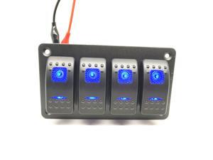 Universal Waterproof 2/4/6 Gang LED 12V/24V Car Caravan Marine Boat Mental Rocker Switch Panel Blue Red Universal Waterproof 2/4/6 Gang LED 12V/24V Car Caravan Marine Boat Mental Rocker Switch Panel Blue Red