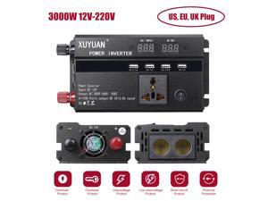 Car Inverter 3000W 4000W 5000W 12V/24V 110/220V DC to AC Power Inverter Dual Led Display Modified Sine Wave Power Voltage Transformer Converter Car Inverter 3000W 4000W 5000W 12V/24V 110/220V DC to AC Power Inverter Dual Led Display Modified Sine Wave Power Voltage Transformer Converter