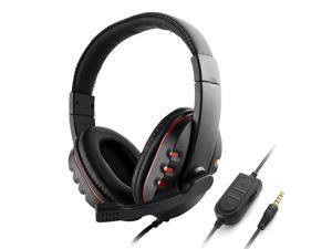 3.5mm Wired Gaming Headphones Over Ear Game Headset Noise Canceling Earphone with Microphone Volume Control for PC Laptop Smart Phone