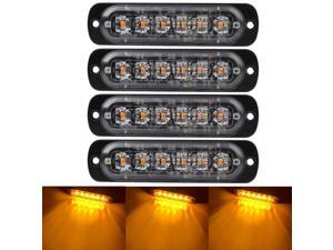 4 PCS Emergency Warning Lights for Vehicles Trucks Emergency Beacon Warning Hazard Flash Strobe Light 6 LED Surface Mount Waterproof 4 PCS Emergency Warning Lights for Vehicles Trucks Emergency Beacon Warning Hazard Flash Strobe Light 6 LED Surface Mount Waterproof