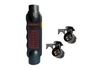 New Vehicle Trailer 7Pin LED Light Cable Circuit Towing Plug Socket Tester 12V Red Wine New Vehicle Trailer 7Pin LED Light Cable Circuit Towing Plug Socket Tester 12V Red Wine