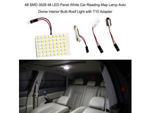 48 SMD 3528 48 LED Panel White Car Reading Map Lamp Auto Dome Interior Bulb Roof Light with T10 Adapter 48 SMD 3528 48 LED Panel White Car Reading Map Lamp Auto Dome Interior Bulb Roof Light with T10 Adapter