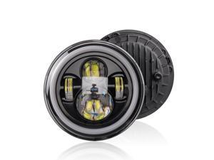 12V/24V Motorcycle Car Headlight 7 inches Round LED Driving Lamp Head Lamp Fit for 7 inches Jeep Wrangler, Retro Turn Signal 12V/24V Motorcycle Car Headlight 7 inches Round LED Driving Lamp Head Lamp Fit for 7 inches Jeep Wrangler, Retro Turn Signal