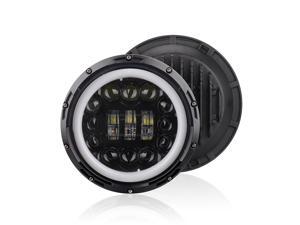 12V/24V Motorcycle Car Headlight 7 inches Round LED Driving Lamp Head Lamp Fit for 7 inches Jeep Wrangler, Retro Turn Signal 12V/24V Motorcycle Car Headlight 7 inches Round LED Driving Lamp Head Lamp Fit for 7 inches Jeep Wrangler, Retro Turn Signal