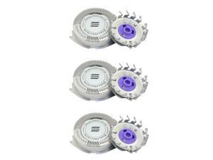 3Pcs Replacement Shaver Blades Heads Replacement for Philips Norelco Razor HQ8 Dual Precision