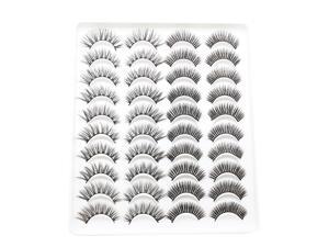 20 Pairs 3D Fake Eyelashes 2 Styles Mixed False Eyelashes for Eye Makeup Natural Long Thick Lashes 20 Pairs 3D Fake Eyelashes 2 Styles Mixed False Eyelashes for Eye Makeup Natural Long Thick Lashes