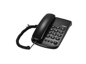Portable Corded Telephone Phone Pause/ Redial/ Flash/ Mute Mechanical Lock Wall Mountable Base Handset for House Home Call Center Office Company Hotel