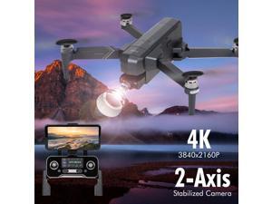 SJRC F11 4K PRO RC Drone with Camera 4K 2-axis Gimbal Brushless Motor 5G Wifi FPV GPS Quadcopter Point of Interest Waypoint Flight 1500m Control Distance 26mins Flight Time with Storage Bag 3 Battery