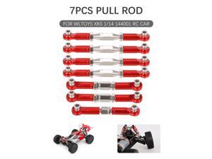 for WLtoys XKS 1/14 144001 RC Car 7pcs Steel Link Rods Pull Rods Aluminium Alloy Rod Ends RC Car Parts for RC Racing Car Buggy Off-road Car for WLtoys XKS 1/14 144001 RC Car 7pcs Steel Link Rods Pull Rods Aluminium Alloy Rod Ends RC Car Parts for RC Racing Car Buggy Off-road Car