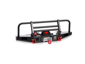 Metal Front Bumper with Winch 2 LED Light for1/10 RC Car Crawler Compatible with Traxxas Hsp Redcat Rc4wd Tamiya Axial Scx10 D90 HPI Car Upgrade Metal Front Bumper with Winch 2 LED Light for1/10 RC Car Crawler Compatible with Traxxas Hsp Redcat Rc4wd Tamiya Axial Scx10 D90 HPI Car Upgrade