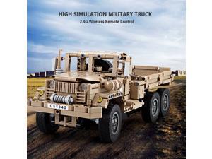 Cada DOUBLE E 545PCS 2.4G RC Military Truck Building Blocks Bricks Technic Car Children DIY Assemble RC Toy for Kids Gift Cada DOUBLE E 545PCS 2.4G RC Military Truck Building Blocks Bricks Technic Car Children DIY Assemble RC Toy for Kids Gift