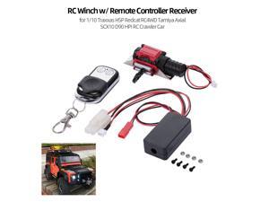 RC Winch w/ Remote Controller Receiver for 1/10 Traxxas HSP Redcat RC4WD Tamiya Axial SCX10 D90 HPI RC Crawler Car RC Winch w/ Remote Controller Receiver for 1/10 Traxxas HSP Redcat RC4WD Tamiya Axial SCX10 D90 HPI RC Crawler Car