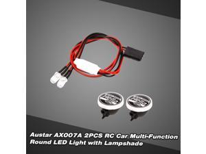 AUSTAR AX007A 2pcs RC Car Multi-Function Round LED Light with Lampshade for 1/10 SCX10 D90 TRX4 Model Crawler Car AUSTAR AX007A 2pcs RC Car Multi-Function Round LED Light with Lampshade for 1/10 SCX10 D90 TRX4 Model Crawler Car