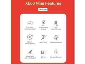 Lenovo XE66 Wireless BT Headphone Hanging Neck Type BT Earphone Long Endurance Time In-ear Waterproof Sport Headset Green Lenovo XE66 Wireless BT Headphone Hanging Neck Type BT Earphone Long Endurance Time In-ear Waterproof Sport Headset Green