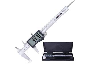 Meterk Digital Caliper 6 inch Measuring Tool, IP54 Waterproof Stainless Steel Vernier Caliper with Large LCD Screen, Inch/MM/Fraction for DIY Measurement and Jewelry Making Meterk Digital Caliper 6 inch Measuring Tool, IP54 Waterproof Stainless Steel Vernier Caliper with Large LCD Screen, Inch/MM/Fraction for DIY Measurement and Jewelry Making