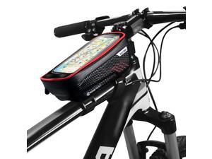 Bike Phone Bags with Touch Screen Phone Holder Case Waterproof Bicycle Front Frame Top Tube Mount Handlebar Bags Bike Storage Bag Cycling Pack