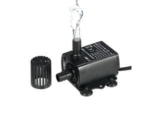 Decdeal Ultra-quiet Mini DC12V 10W Brushless Water Pump with 5.5*2.1mm Female Waterproof Submersible Fountain Aquarium Circulating 400L/H Lift 400cm