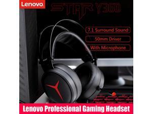 Lenovo Star Y360 2.2m Wired Professional Gaming Headset 7.1 Surround Sound 50mm Drive Unit Over-the-ear Headphone With Microphone USB Interface Strong Bass Soft Headset Lenovo Star Y360 2.2m Wired Professional Gaming Headset 7.1 Surround Sound 50mm Drive Unit Over-the-ear Headphone With Microphone USB Interface Strong Bass Soft Headset