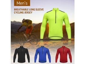 Wosawe Men's Cycling Jersey Spring Autumn Half-zip MTB Bike Riding Long Sleeve Shirt Clothing Wosawe Men's Cycling Jersey Spring Autumn Half-zip MTB Bike Riding Long Sleeve Shirt Clothing