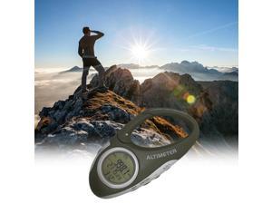 Outdoor Camping Climbing Altimeter Carabiner Barometer Height Measuring Multi-Function Carabiner Altimeter with Thermometer Weather Forecast Orientation Mode
