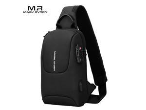 MARK RYDEN TSA Lock Crossbody Men Bag Waterproof USB Charge Chest Pack Short Travel Messengers Chest Shoulder Bag Men