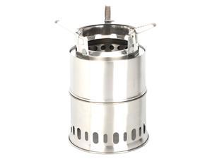 Camping Outdoor Cookware Portable Mini Stove Split Type Stainless Steel Outdoor Wood Stove