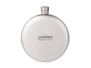 Lixada 180ml Outdoor Leakproof Titanium Flask Alcohol Whisky Wine Flask with Cup