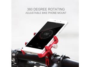 GUB Bicycle Phone Holder 360 Degree Rotating Length Adjustable Aluminum Bike Handlebar Mount Cycling Clip-on Phone Clamp Holder