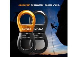 Lixada Swing Swivel 30kN Safest Rotational Device Swing Spinner Carabiner Swivel Climbing Rope Swivels for Web Tree Swing Setting Hammock
