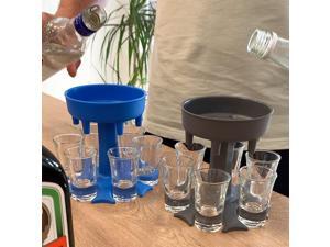 6 Shot Glass Dispenser and Holder, Dispenser For Filling Liquids, Bar Cocktail Shots Dispenser, Multiple 6 Shot Cocktail Dispenser with 6 Plastic Color/Transparent Cup 6 Shot Glass Dispenser and Holder, Dispenser For Filling Liquids, Bar Cocktail Shots Dispenser, Multiple 6 Shot Cocktail Dispenser with 6 Plastic Color/Transparent Cup