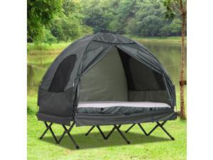 Extra Large Compact Pop Up Portable Folding Outdoor Elevated All in One Camping Cot Tent Combo Set Extra Large Compact Pop Up Portable Folding Outdoor Elevated All in One Camping Cot Tent Combo Set