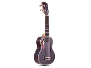 ammoon 21 Inch Rosewood Wood Ukulele Ukelele Uke with EQ ammoon 21 Inch Rosewood Wood Ukulele Ukelele Uke with EQ