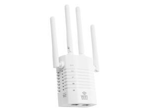 1200Mbps WiFi Repeater WiFi Signal Amplifier 2.4GHz 5GHz Dual Frequency Wireless Signal Booster with 4 Antennas White US PLug 1200Mbps WiFi Repeater WiFi Signal Amplifier 2.4GHz 5GHz Dual Frequency Wireless Signal Booster with 4 Antennas White US PLug