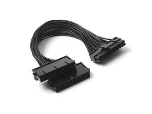 24Pin Dual Power Supply Adapter Cable 24 Pin Extension Cable Dual Power Supply 24Pin to 24Pin(20+4Pin) Start Cable 30cm