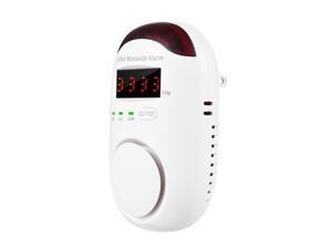 Plug-in Type Carbon Monoxide Alarm CO Detector Monitor with LED Digital Display Voice Alert for Home Kitchen