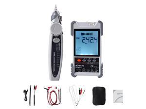 KKMoon KKM618 Handheld Portable Cable Tester with LCD Display Analogs Digital Search POE Test Cable Pairing Sensitivity Adjustable Network Cable Length Short Open Circuit Measure Tracker