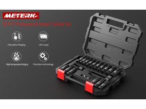 Impact Socket Set, Meterk 1/2" Drive Deep Impact Socket Set 20 PCS, 9-24 mm, 16 PCS Metric Sockets with 3/8" to 1/2" Socket Wrench Adapter and 3 PCS 1/2" Drive Impact Extension Bar Impact Socket Set, Meterk 1/2" Drive Deep Impact Socket Set 20 PCS, 9-24 mm, 16 PCS Metric Sockets with 3/8" to 1/2" Socket Wrench Adapter and 3 PCS 1/2" Drive Impact Extension Bar