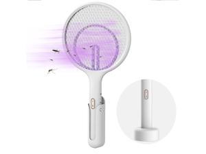Electric Fly Swatter Rechargeable Bug Zapper Tennis Racket 3 Layer Mesh Handheld Bug Zapper for Indoor and Outdoor Pest Control (Hanger+Stander) Electric Fly Swatter Rechargeable Bug Zapper Tennis Racket 3 Layer Mesh Handheld Bug Zapper for Indoor and Outdoor Pest Control (Hanger+Stander)