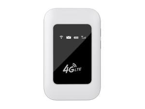 4G Portable WiFi Hotspot 150Mbps MiFi Mobile Router with SIM/TF Card Slot Support 4G LTE FDD/3G UMTS, White North America Version