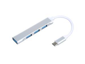 Mini  high-Speed  Portable Type-C to USB Adapter 4-in-1 Hub, 1 USB male,3 USB 2.0 female,1 USB 3.0 female,for  mouse, keyboard, U disk, printer, Scanner, USB fan, USB lamp, Card reader, etc.