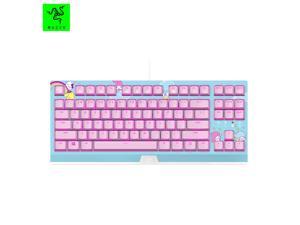Razer Hello Kitty Limited Edition 87 Keys Compact Wired Keyboard Gaming Office Backlight Mechanical Keyboard(Razer Green Switch)