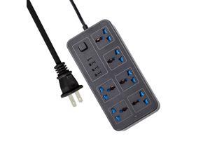Power Strip With 6 AC Sockets & 3 USB 1 Type C Port 6FT Extension Cord Surge Protector for Home Office Dorm Power Button Safe to Use