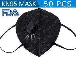 50pcs Reusable KN95 Mask Activated Carbon Mask 6-layers With Breathing Valve Folding Respirator Black 50pcs Reusable KN95 Mask Activated Carbon Mask 6-layers With Breathing Valve Folding Respirator Black